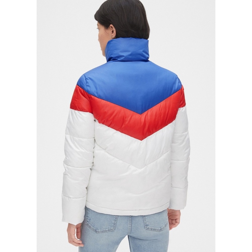 Gap Coldcontrol Max High Shine Colorblock Puffer … - image 3